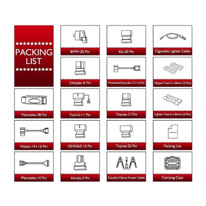 LAUNCH Non-16 Pin Adapter Kit for Passenger Cars For Launch X431 DBScar Detector Connector OBD2 | Emirates Keys